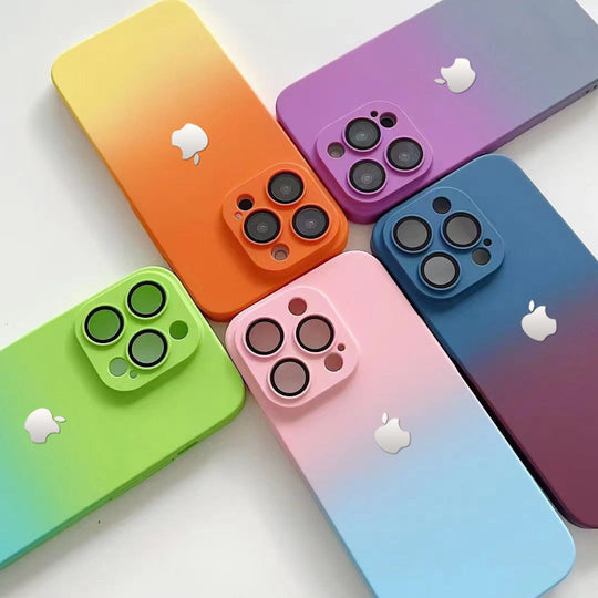 Premium Matte Polycarbonate Multicolour Case With Logo For iPhone 14 Plus