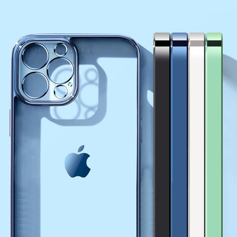 Luxury Square Clear Silicon Case With Camera Protection For iPhone 11