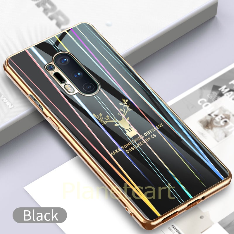 Gradient Deer Glass Back Case For Oneplus