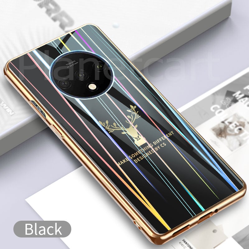 Gradient Deer Glass Back Case For Oneplus 7T/7T Pro - planetcartonline