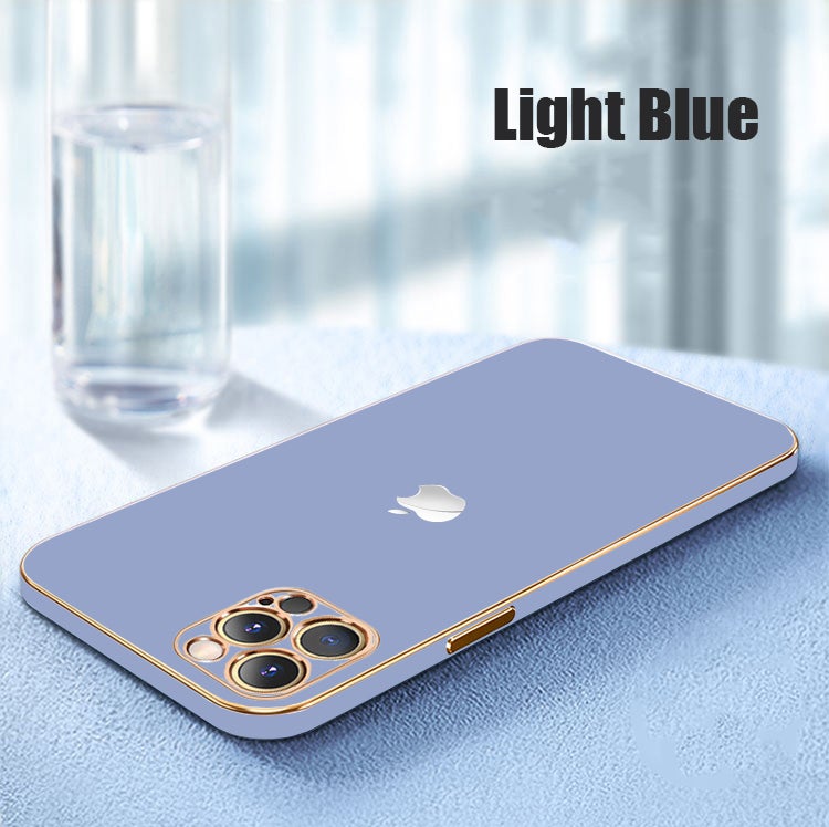 The Luxurious Glass Back Case With Golden Edges For iPhone 11 Pro