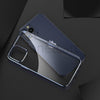 Premium Glossy Look Square Silicon Clear Blue Case For iPhone 13 Pro Max