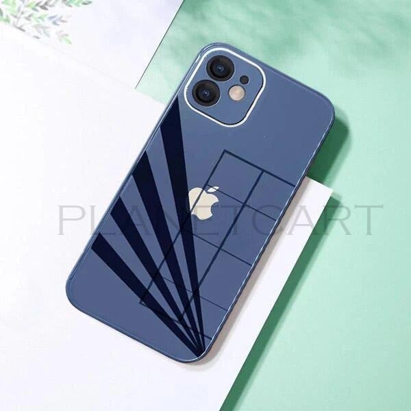 Special Edition Glossy Silicone Soft Edge Back Case with Camera Protection For iPhone 12