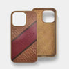 Santa Barbara Franco Series Genuine Brown Leather Embossing Case For iPhone 13