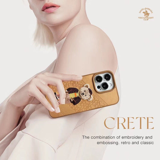 Santa Barbara Crete Series Genuine Brown Leather Case For iPhone 14 Plus