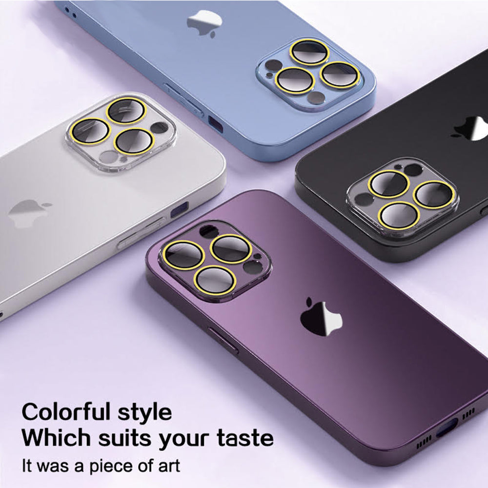 Glossy Ultra Thin Electroplated Camera Lens Protection For iPhone 15 Pro Max