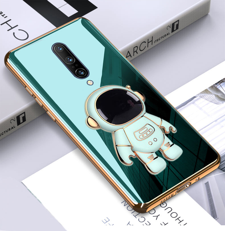 Astronaut Luxurious Gold Edge Back Case For Oneplus 7 Pro