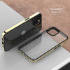 Luxury Transparent Electroplated Square Clear Back Bumper Case For iPhone 13 Pro Max