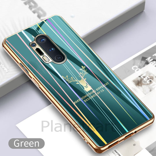 Gradient Deer Glass Back Case For Oneplus