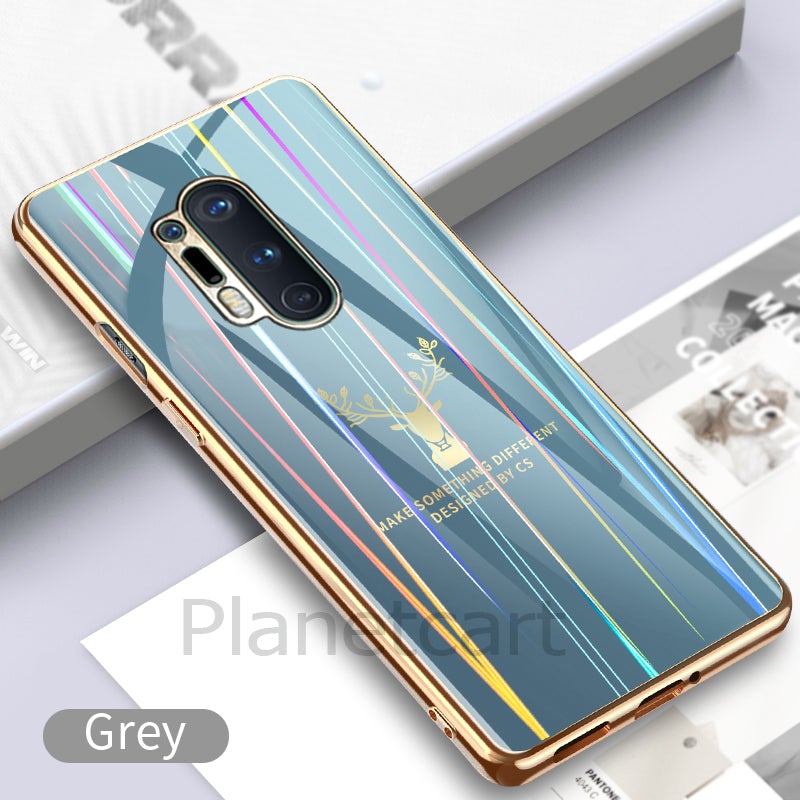 Gradient Deer Glass Back Case For Oneplus