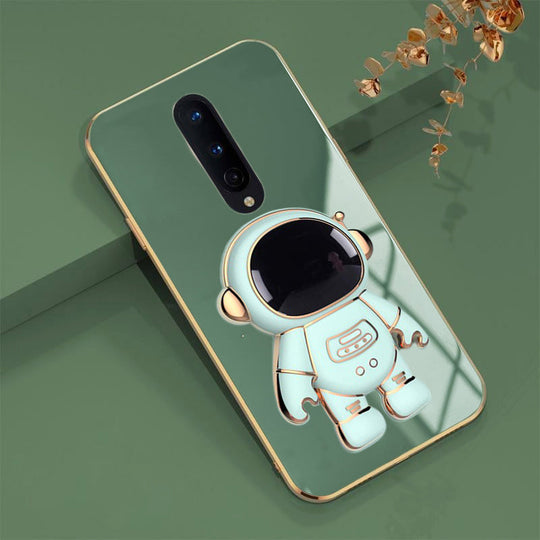 Astronaut Luxurious Gold Edge Back Case For Oneplus 8