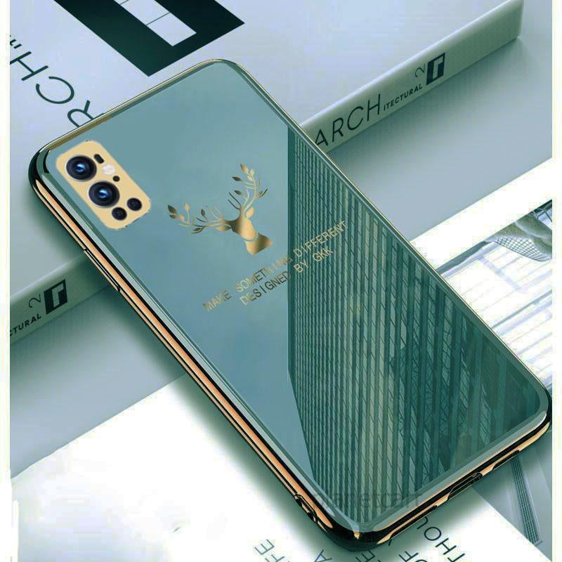 Gradient Deer Glass Back Case For Oneplus