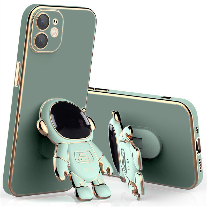 Astronaut Luxurious Gold Edge Back Case For iPhone 12 Pro