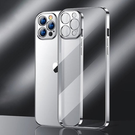 New Square Silicon Clear Case With Camera Protection For iPhone 13 Series - planetcartonline