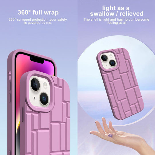 3D Silicone High Elastic line stripe design Case For iPhone 14 Plus