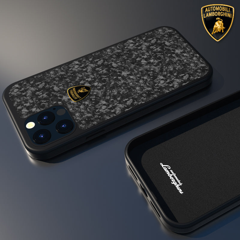 Huracan D14 Genuine Forged Carbon Fiber Lamborghini Case for Apple iPhone 15 Pro