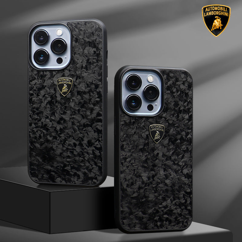 Huracan D14 Genuine Forged Carbon Fiber Lamborghini Case for Apple iPhone 15 Pro