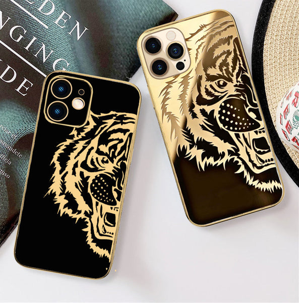 The Luxurious Tiger Back Case With Golden Edges For iPhone 11 Pro