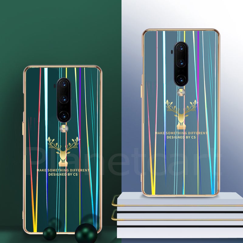 Gradient Deer Glass Back Case For Oneplus 7Pro/7T Pro - planetcartonline