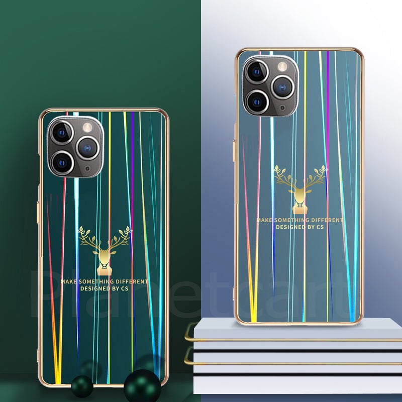 Gradient Deer Glass Back Case For iPhone 11 Pro Max - planetcartonline