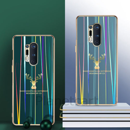 Gradient Deer Glass Back Case For Oneplus
