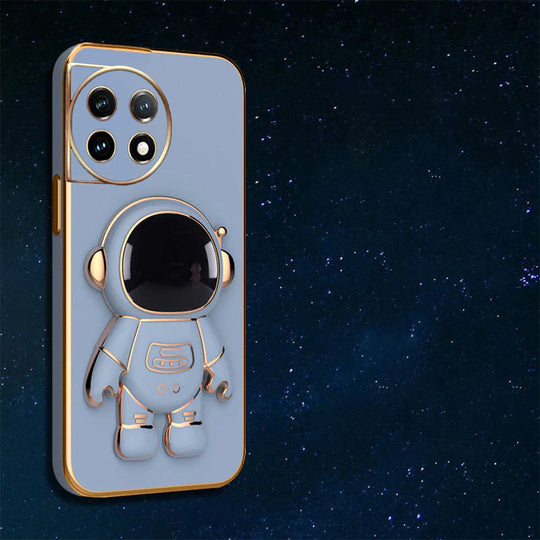 Astronaut Luxurious Gold Edge Back Case For OnePlus Series