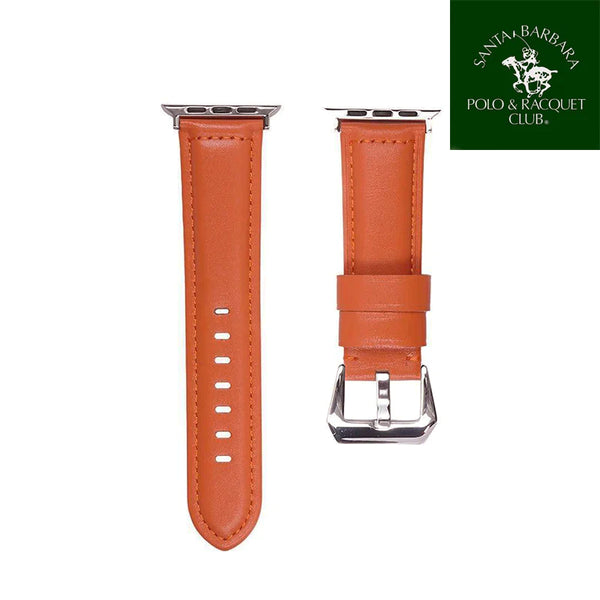 iWatch Brant Series Genuine Santa Barbara Leather Strap - Orange