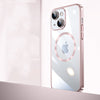 Premium Clear MagSafe Armor Metal Lens Bumper Back Case for iPhone