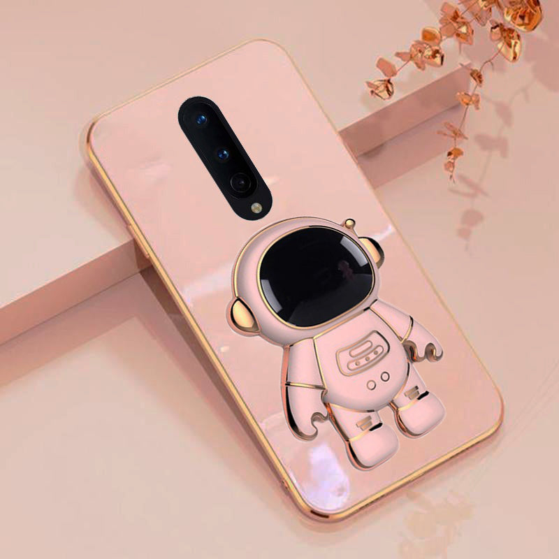 Astronaut Luxurious Gold Edge Back Case For Oneplus 8