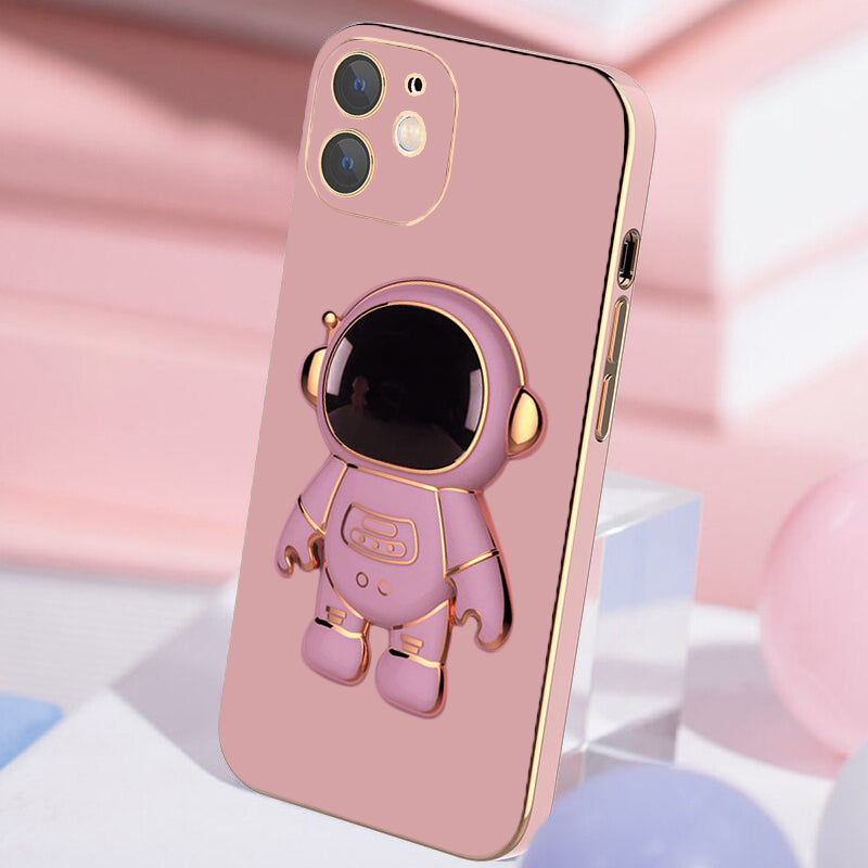 Astronaut Luxurious Gold Edge Back Case For iPhone 11
