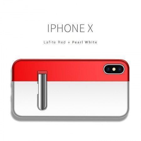 Auto-Fit Magnetic Contrast Colour Kickstand Case For iPhone X/XS - Planetcart