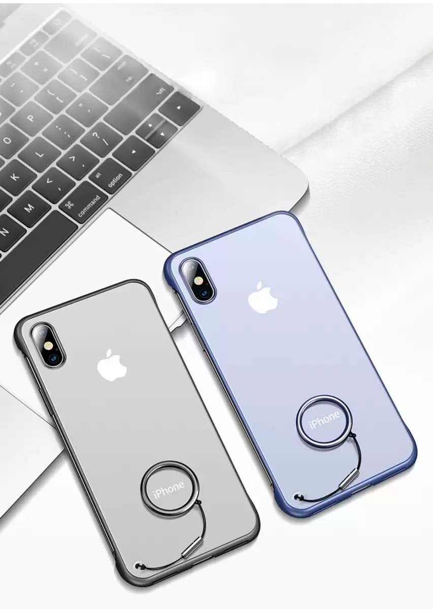 Frameless Semi Transparent Finger Ring Case For iPhone Xs Max - Planetcart