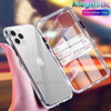 Electronic Auto-Fit (Front+ Back) Glass Magnetic Case For iPhone 11