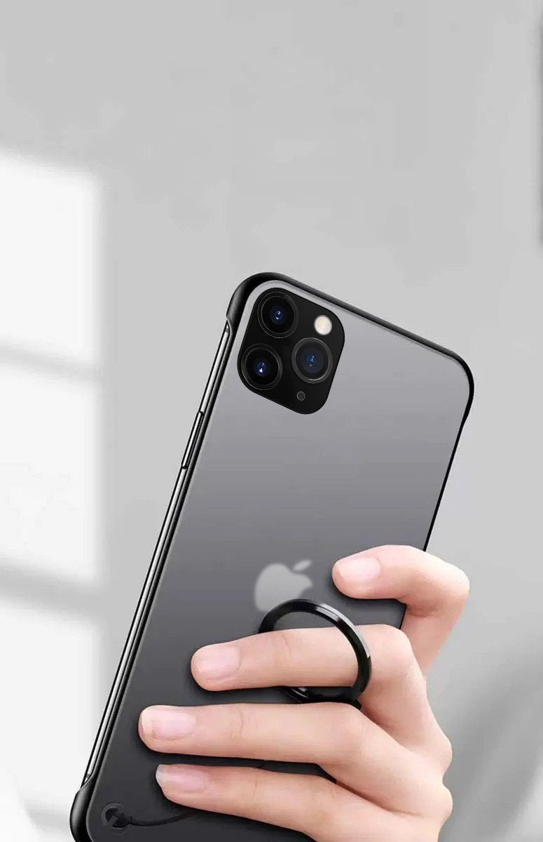 Frameless Semi Transparent Finger Ring Case For iPhone 11 - Planetcart