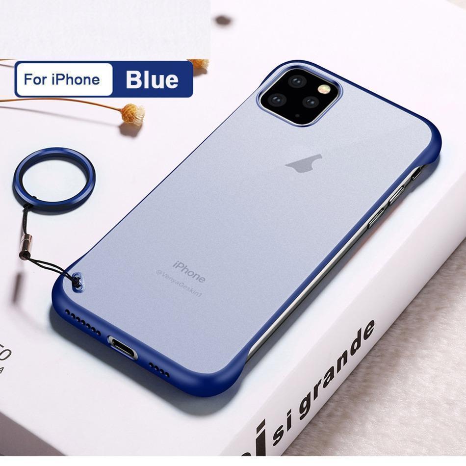 Frameless Semi Transparent Finger Ring Case For iPhone 11 - Planetcart