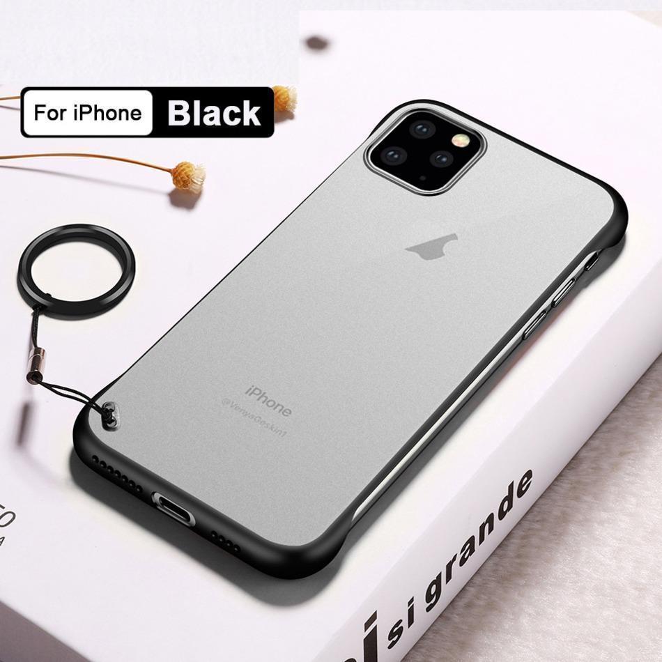 Frameless Semi Transparent Finger Ring Case For iPhone 11 - Planetcart