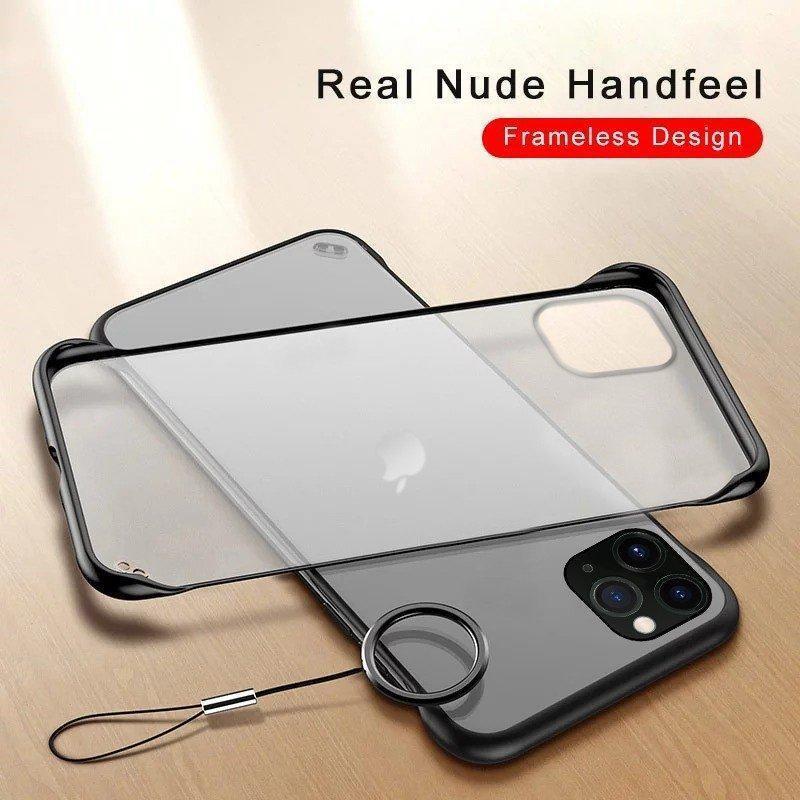 Frameless Semi Transparent Finger Ring Case for iPhone 11 Pro Max - Planetcart