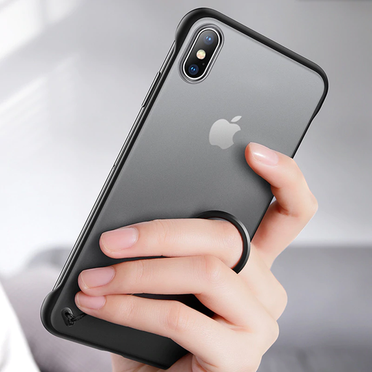 Frameless Semi Transparent Finger Ring Case For iPhone Xs Max - Planetcart