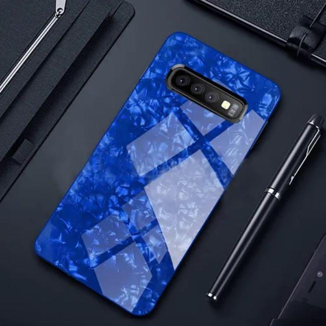 Dream Shell Textured Marble Case For Samsung Glaxy S10 - Planetcart