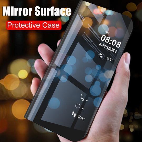 Mirror Clear View Flip Case [ Non Sensor working ] For Samsung Note 10 Plus - Planetcart