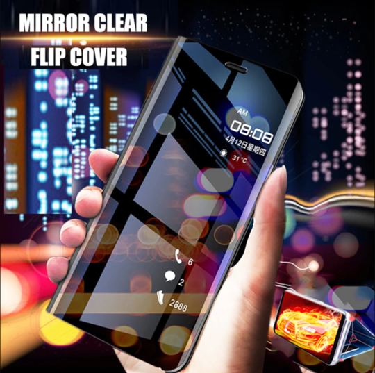 Mirror Clear View Flip Case [ Non Sensor working ] For Samsung Note 10 Plus - Planetcart