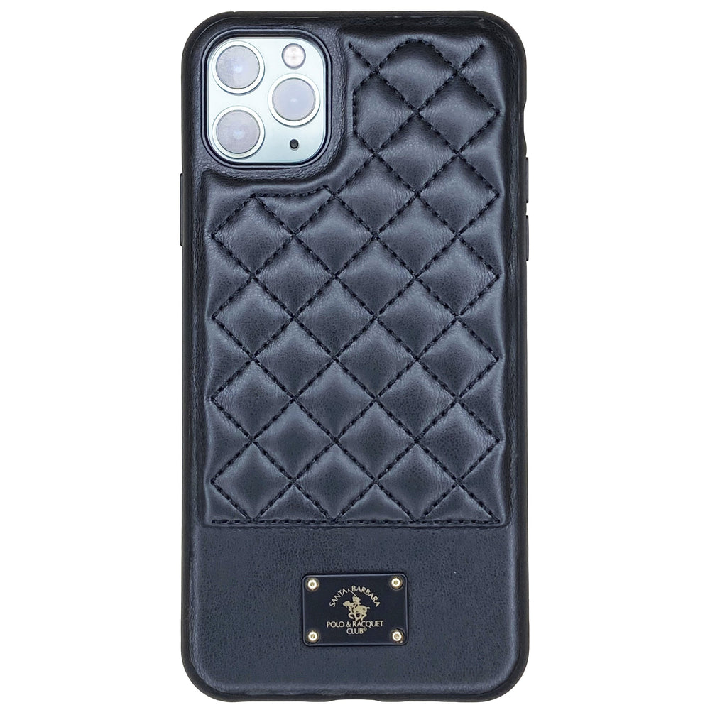 Santa Barbara Bradley Genuine Leather Case for iPhone 11 Pro Max Black - Planetcart