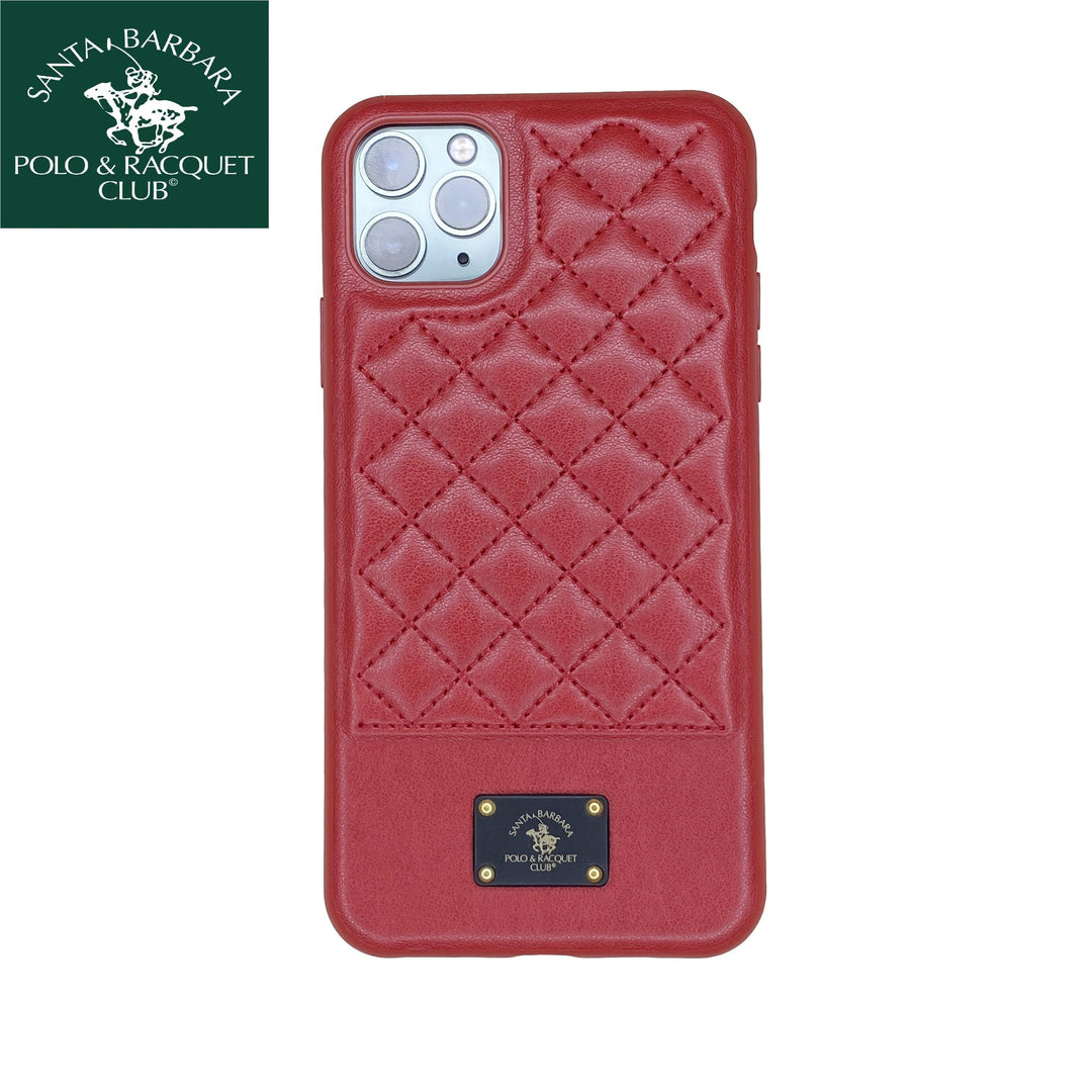 Santa Barbara Bradley Genuine Leather Case For iPhone 11 Pro Red - Planetcart
