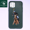 Santa Barbara Jockey Genuine Leather Case For iPhone 11 Pro Green