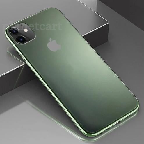 Special Edition Matte Finish Silicone Soft Edge Glass Case For iPhone 11