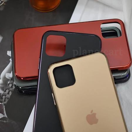 Special Edition Matte Finish Silicone Soft Edge Glass Case For iPhone 11