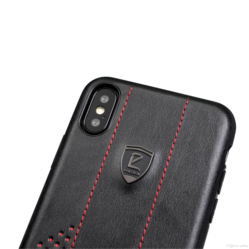 Puloka Premium Leather Case For Iphone X/XS-Black