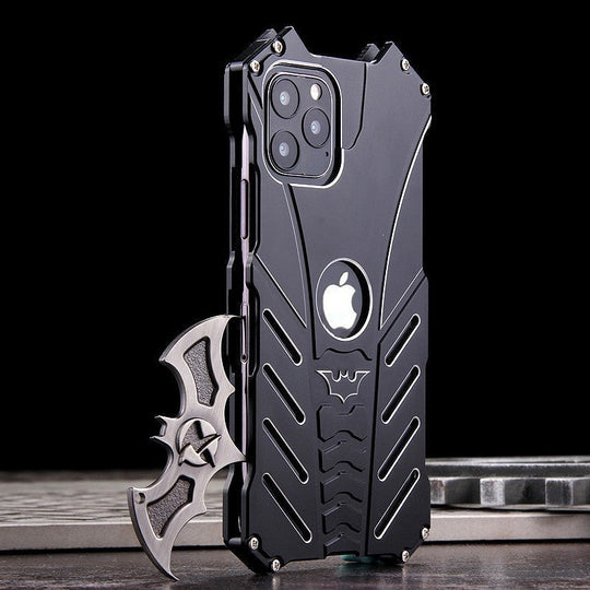 Batman Premium Luxury Metal Phone Case with Bat Stand for iPhone 14 Series