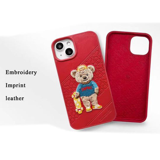 Santa Barbara Crete Series Genuine Red Leather Case For iPhone 13