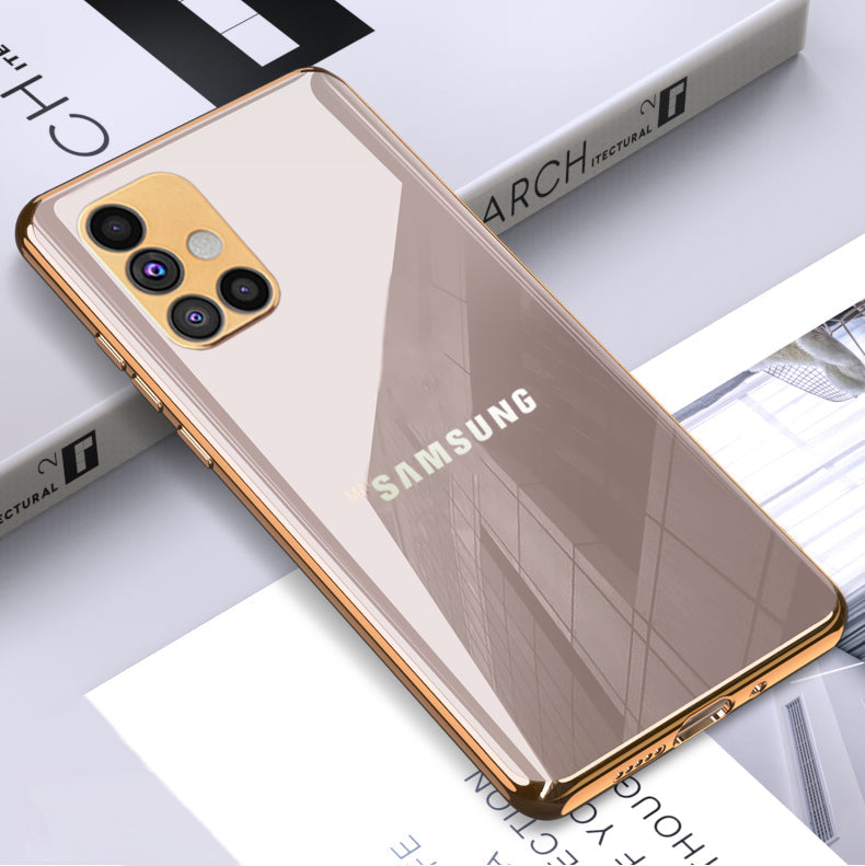 Glass Cover For Samsung M51 Metallic Gradient Glass Case For